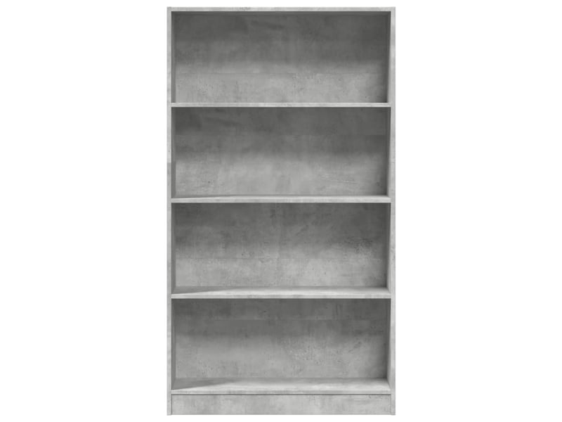  Bibliothèque, meuble de rangement salon gris béton 80x24x143 cm bois d'ingénierie  - Conforama D
