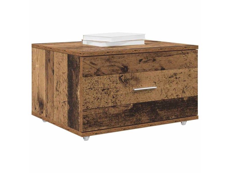  Armoire de rangement bureau, armoire à tiroirs 55 x 45 x 31 cm bois ancien  - Conforama C