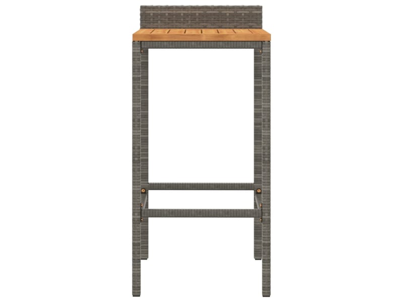  Lot de 4 tabouret de bar, chaise de bar gris résine tressée et bois d'acacia shl2146  - Conforama D