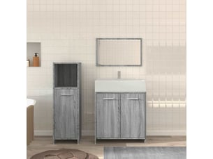 Ensemble de meubles de salle de bain 3 pcs sonoma gris cf63809