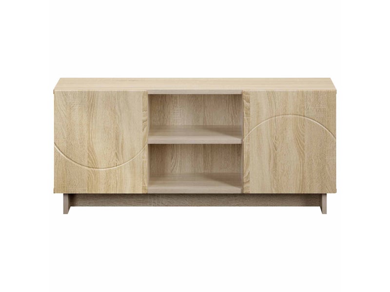  Meuble tv moderne, banc tv 90x34,5x40 cm chêne sonoma bois d'ingénierie shl80099  - Conforama D