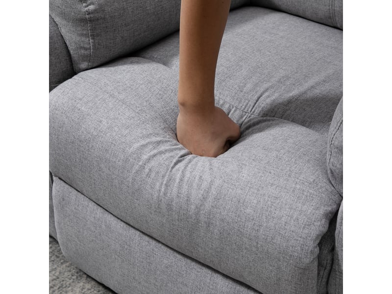 Fauteuil releveur électrique gris, 1 moteur, dossier inclinable à 160°, avec repose-pieds pour salon - Conforama E