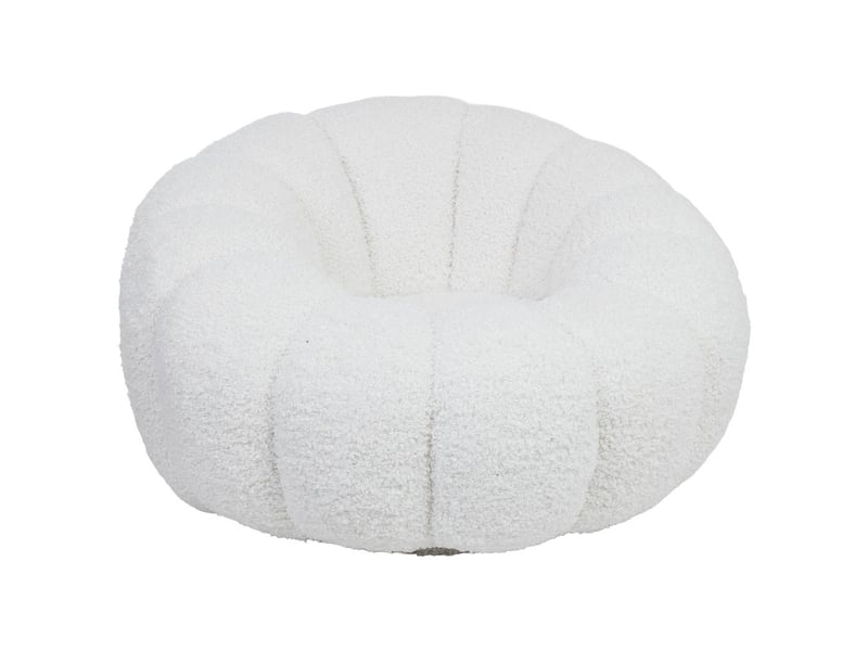 Fauteuil en tissu blanc 92x92x65 cm h - Conforama B