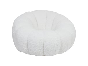 Fauteuil en tissu blanc 92x92x65 cm h