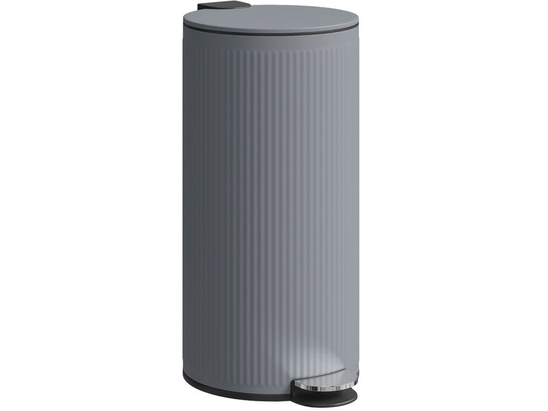  Poubelle à pédale 30 l 36 x 30 x 60,5 cm – gris foncé – fermeture douce, ouverture à 90°  - Conforama A