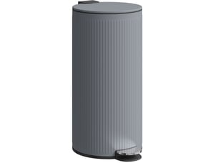 Poubelle à pédale 30 l 36 x 30 x 60,5 cm – gris foncé – fermeture douce, ouverture à 90°