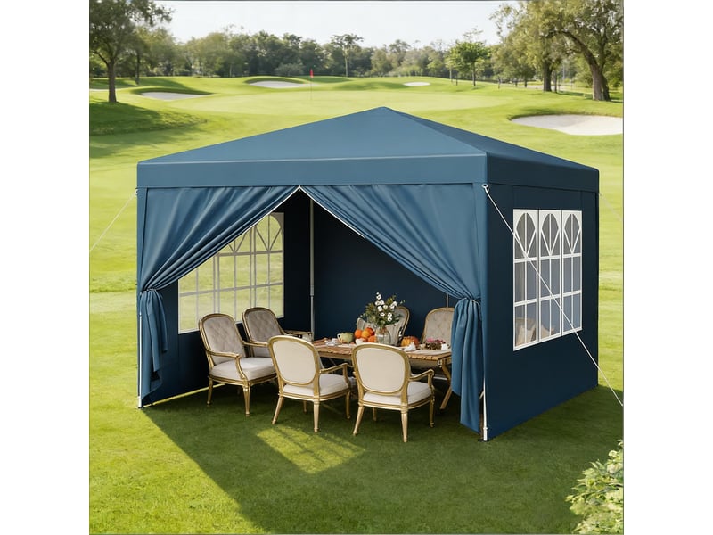  Gazebo de jardin anthracite 3x3 m, pavillon pliable pour mariage, terrasse et événements  - Conforama B