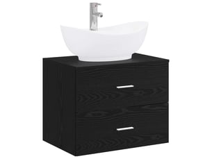Ensemble de mobilier de salle de bain chêne noir cf64648