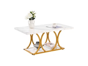 Table basse rectangulaire coloris bicolore VEVOR ZH633 - 55 cmx100 cm