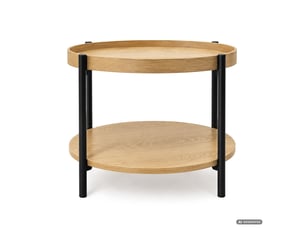 Table basse rond(e) coloris naturel AKORD RIVA - 51 cmx51 cm
