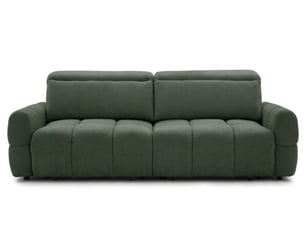Canapé droit convertible <strong>BOBOCHIC</strong> <strong>MATEO</strong> 3 places Tissu vert