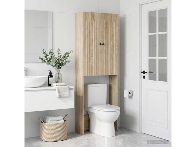  Armoire de toilette alkmaar chêne sonoma 66x25.5x190 cm  - Conforama B