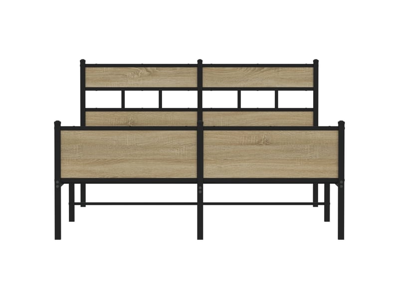  Lit double- lit adulte -  cadre de lit sans matelas chêne sonoma 150x200 cm  - Conforama C