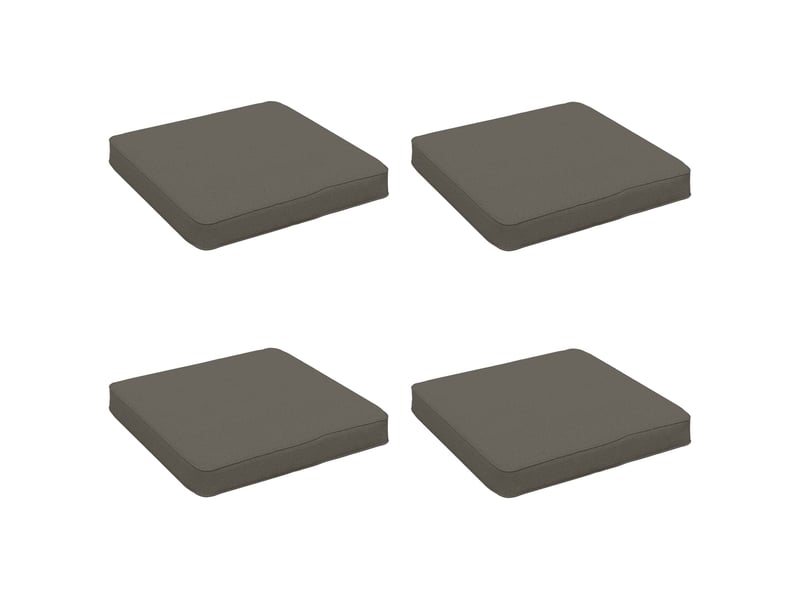 Lot de 4 coussins de siège, coussins d'assise vught 100 % polyester gris cf60720  - Conforama A