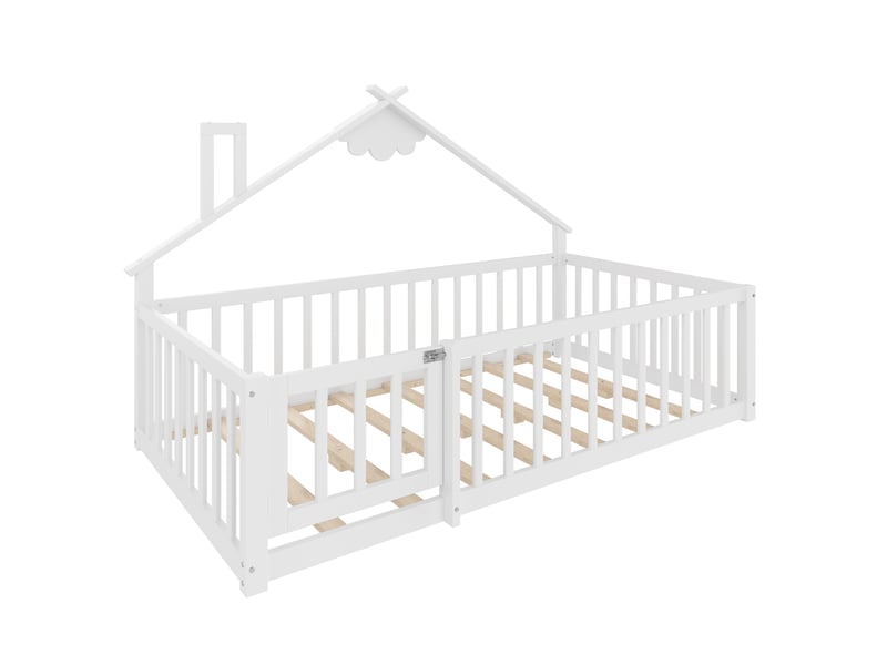  Lit enfant en pin blanc 90x190 cm  - Conforama A