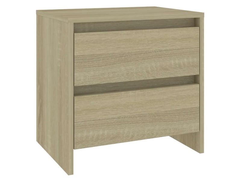  Lot de 2 tables de chevet - cabinet de chevet - table de nuit chêne sonoma bois d'ingénierie  - Conforama B