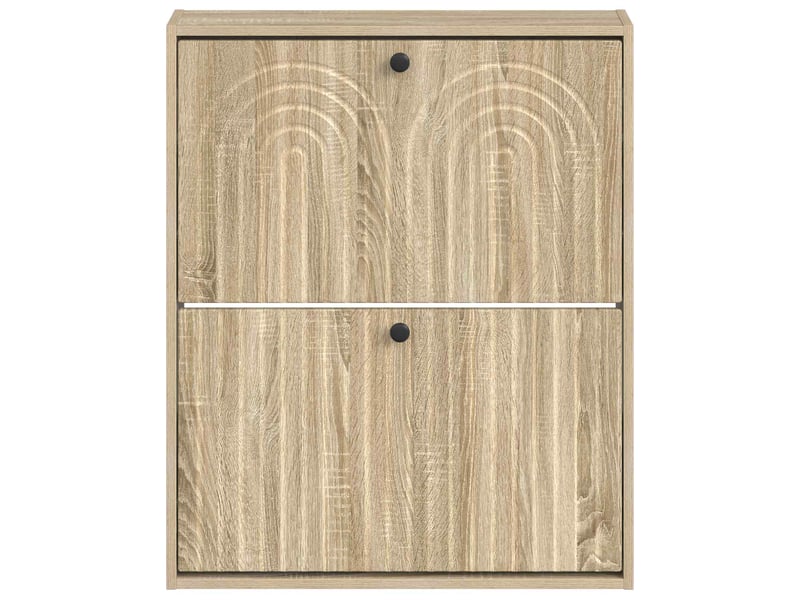  Meuble à chaussures mural, armoire à chaussures alkmaar 71x17x86 cm chêne sonoma  - Conforama D