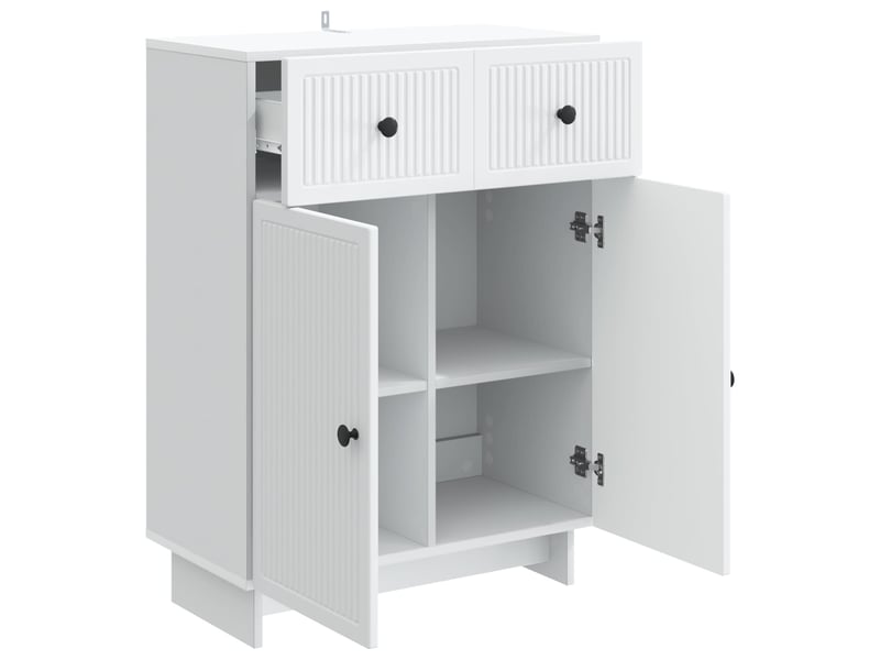 Buffet - bahut - meuble de rangement blanc 66 x 34,5 x 90 cm bois d'ingénierie - Conforama E