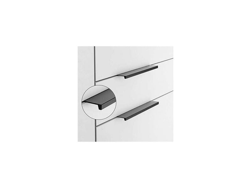  Poignées invisibles noir mat 96 mm, poignées en alliage d'aluminium pour meubles de cuisine  - Conforama D