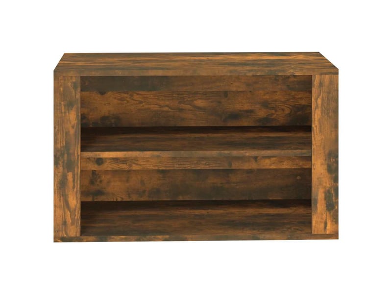  Meuble à chaussures, étagère à chaussures chêne fumé 75x35x45 cm bois d'ingénierie  - Conforama E