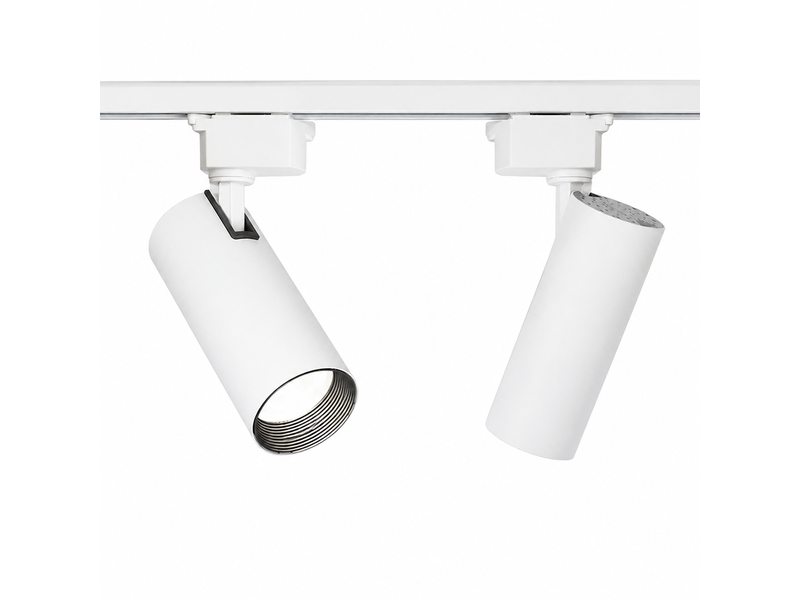  Lot de 4 spots sur rail led 20 w – boîtier noir, blanc chaud ASLED-447 - Conforama A