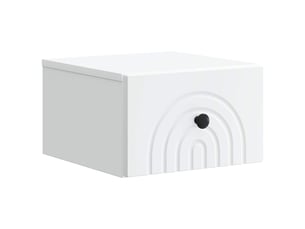 Table de chevet - cabinet de chevet - table de nuit mural avec tiroir blanc 33 x 34,5 x 20 cm