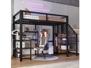 Lit mezzanine 90x200 cm <strong>MODENUIT </strong>  <strong></strong> coloris bicolore