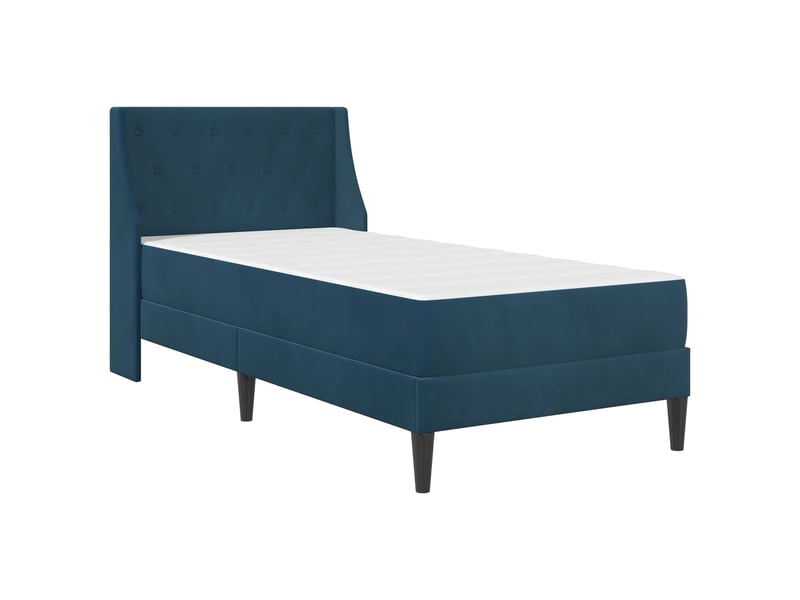  Lit simple- lit adulte -  cadre de lit avec matelas avec matelas bleu 80 x 200 cm velours  - Conforama B