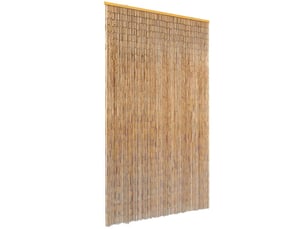 Rideau de porte contre insectes, moustiquaire bambou 120 x 220 cm cf43615