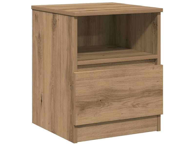  Table de chevet - cabinet de chevet - table de nuit chêne artisanal 40x40x50 cm bois d’ingénierie  - Conforama A
