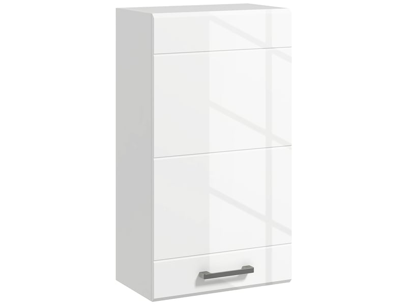  Armoire murale de salle de bain 1 porte mdf blanc brillant 37 x 22,5 x 70 cm  - Conforama A