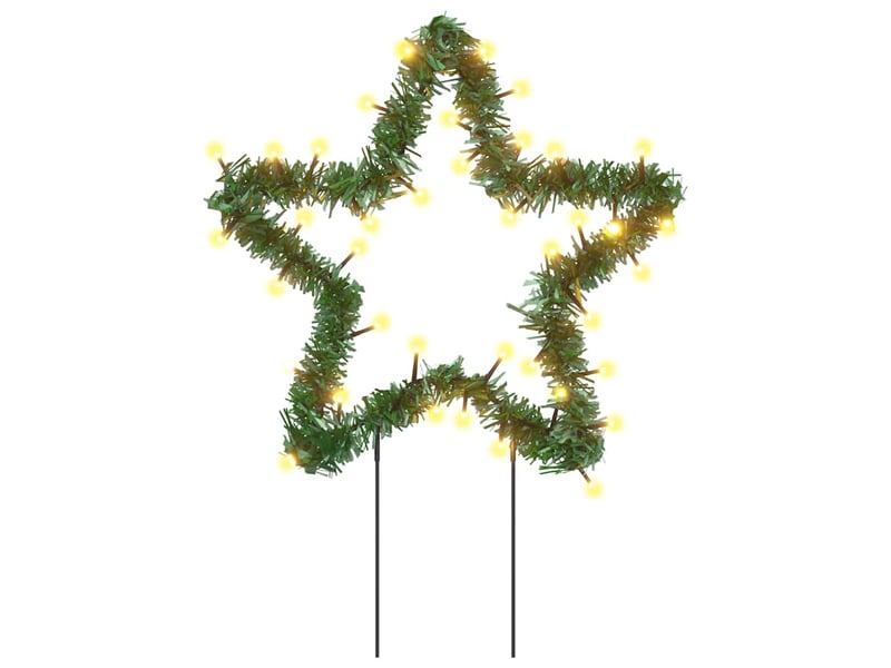  Décoration lumineuse étoile de noël piquets 3 pcs 50 led 29 cm  - Conforama C