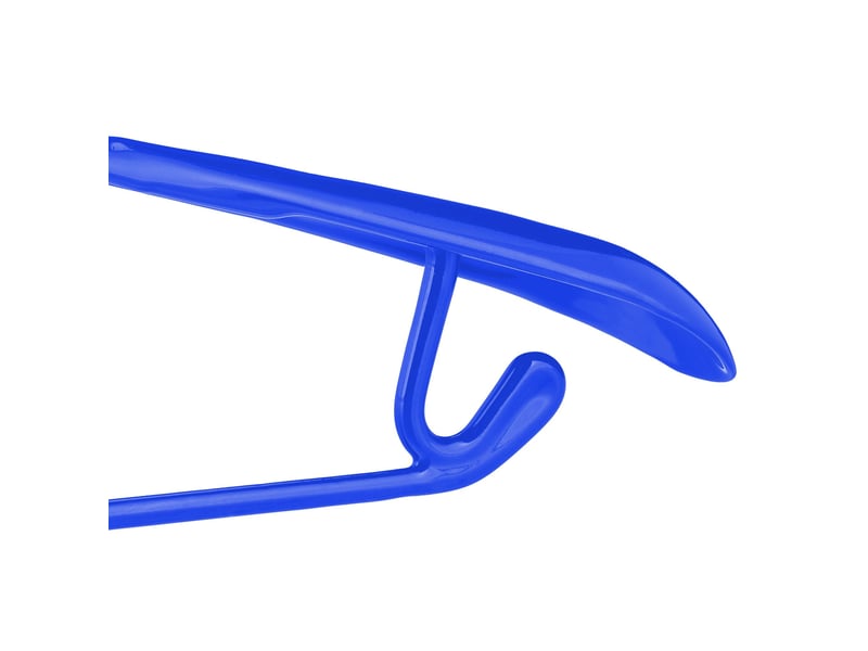  Lot de 10 cintres antidérapants pour costumes large support épaules rangement 19 x 45 x 3,5 cm en métal bleu 13_0009024  - Conforama E