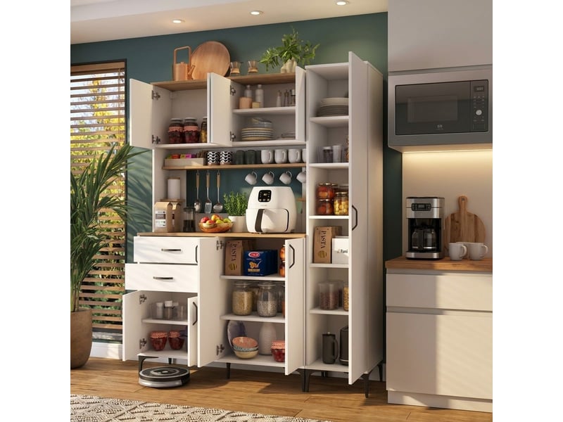 Buffet de rangement polyvalent avec portes et tiroirs element - Conforama B
