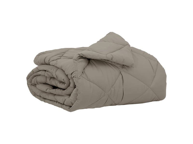 Duvet - couette d'été simple 220 x 155 cm été 200 gsm gris clair - Conforama A