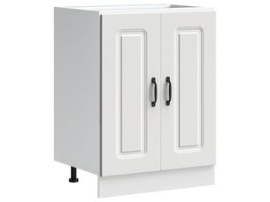 Meuble de cuisine, meuble bas pour évier kalmar blanc 60x46x81,5cm bois ingénierie
