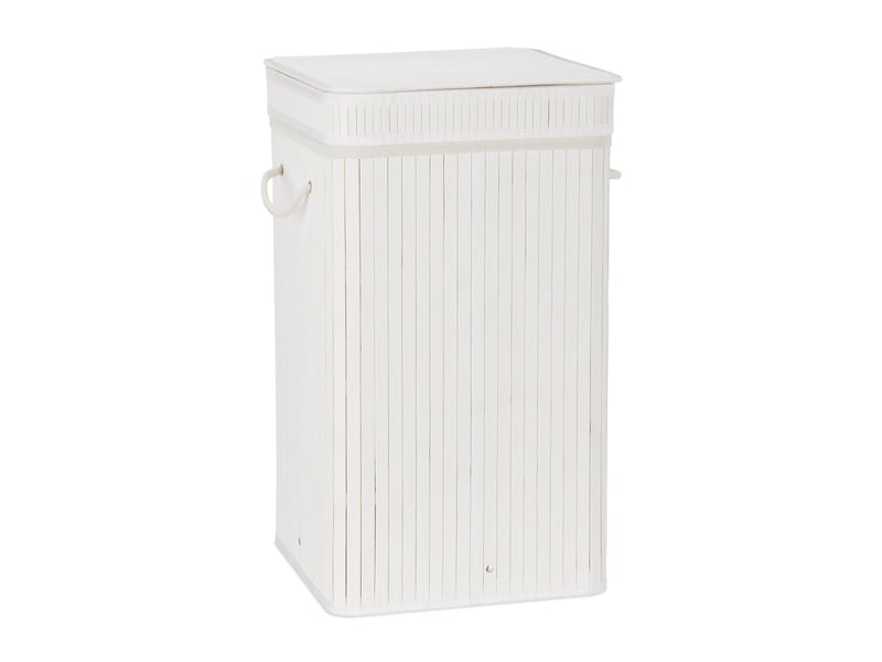  Corbeille à linge pliable design naturel salle de bain 70 x 70 x 70 cm en bambou beige 13_0006484  - Conforama A