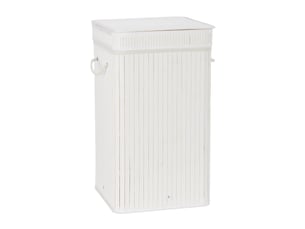 Corbeille à linge pliable design naturel salle de bain 70 x 70 x 70 cm en bambou beige 13_0006484