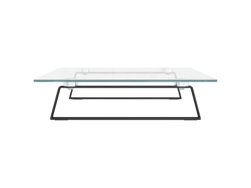  Support de moniteur table meuble bureau 60 x 35 x 8 cm verre trempé et métal noir 02_0044899  - Conforama C