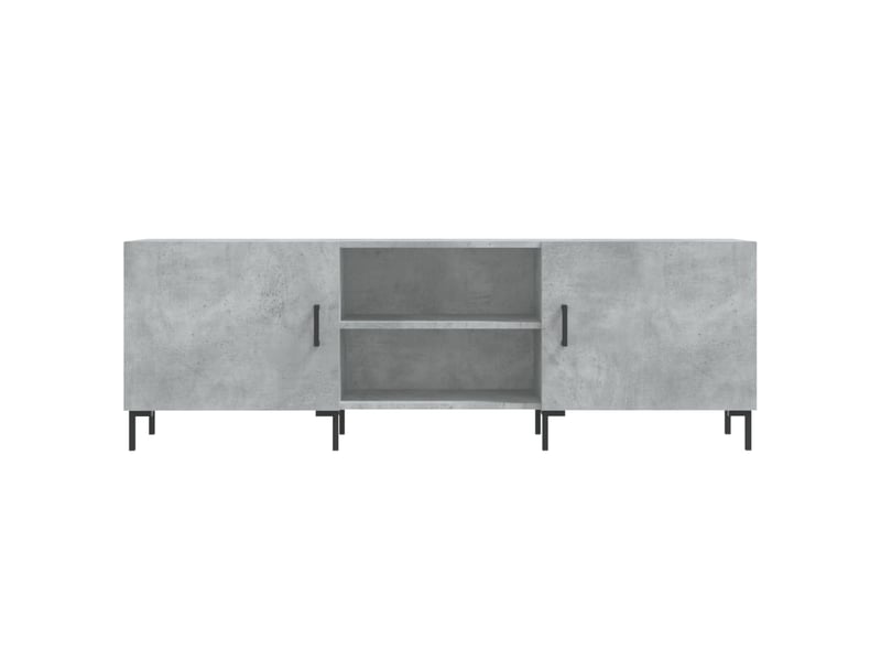  Meuble tv - banc tv - meuble de rangement gris béton 150x30x50 cm bois d'ingénierie  - Conforama E