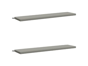 Lot de 2 coussins de banc, coussins d'assise soest 100 % polyester gris cf56801