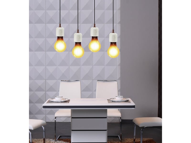  Lampe à suspension sigma i en marbre blanc  - Conforama B