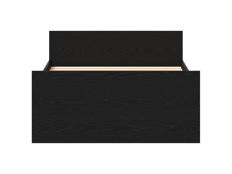  Lit simple- lit adulte -  cadre de lit sans matelas chêne noir 90x190 cm bois ingénierie  - Conforama D