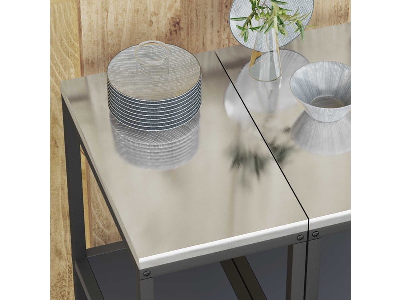  Étagère de cuisine, étagère de rangement hattem anthracite 30x50x92cm acier  - Conforama E