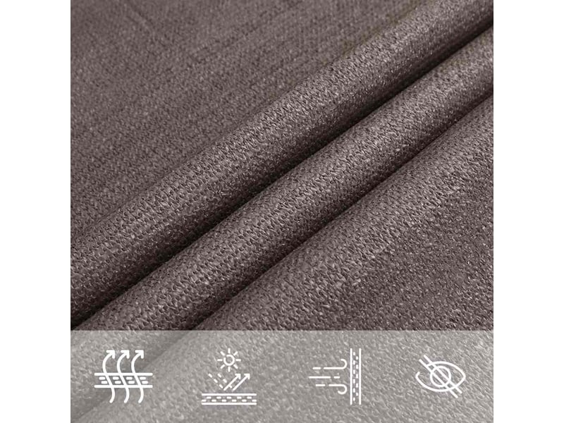  Voile d'ombrage - voile d'ombre - voile parasol 160 gm² anthracite 7x7 m pehd  - Conforama E