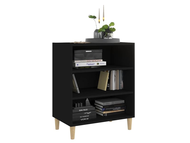 Buffet - bahut - meuble de rangement noir 57x35x70 cm bois d’ingénierie  - Conforama C