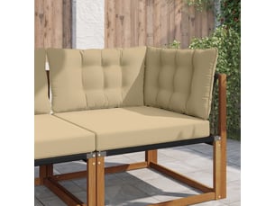 Coussin de canapé d'extérieur, coussin de chaise polyester beige 68,5 x 68,5 cm cf54024