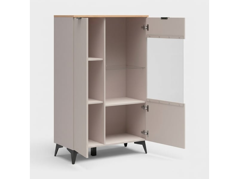  Vitrine de séjour avec porte et verre velton  - Conforama C