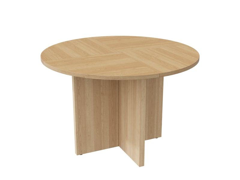  Table à manger ronde 120 x 120 cm, 4-6 personnes, style scandinave, chêne Jamama eleni - Conforama W