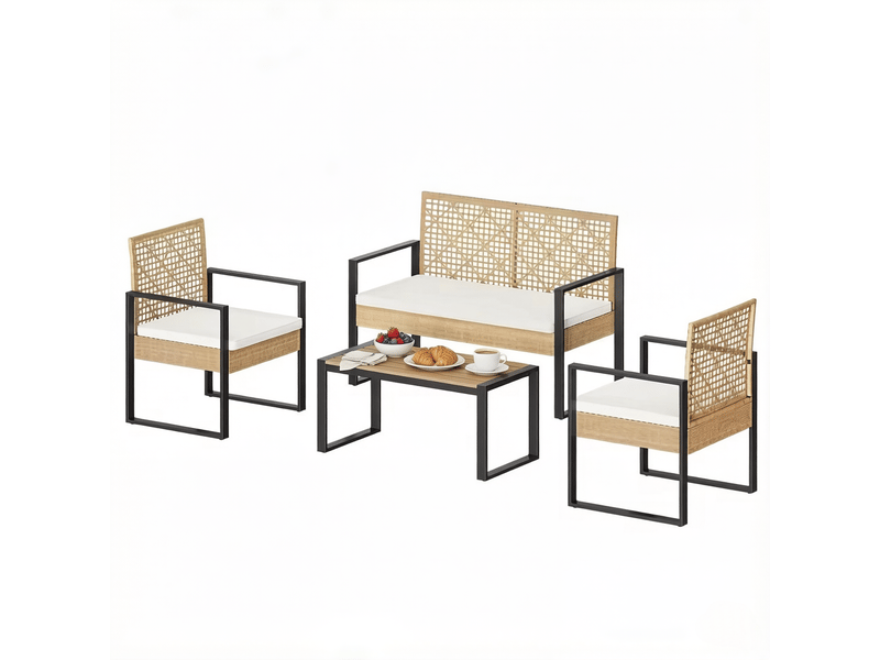  Ensemble de salon de jardin modulaire, mobilier de terrasse, conversation et pelouse  - Conforama A
